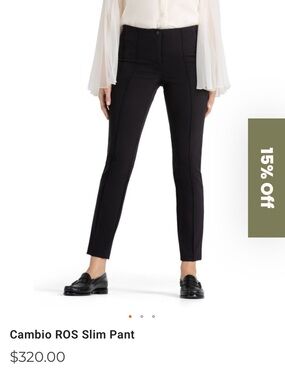 Cambio ROS Slim Ankle Pants in Black